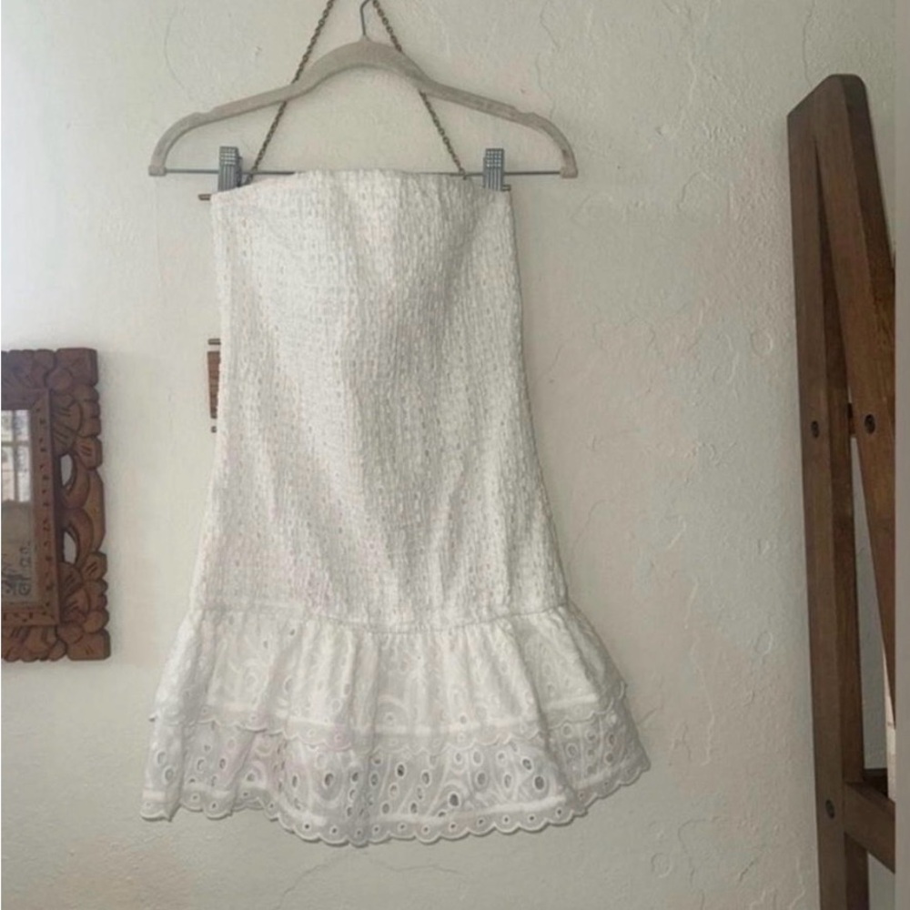 Edikted Strapless White Mini Dress - Picture 5 of 8